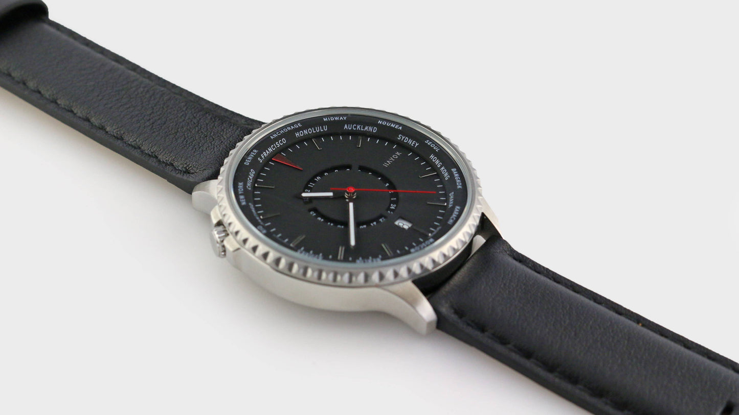 World Traveller | 24 Time Zones On a World Timer: Cloud White