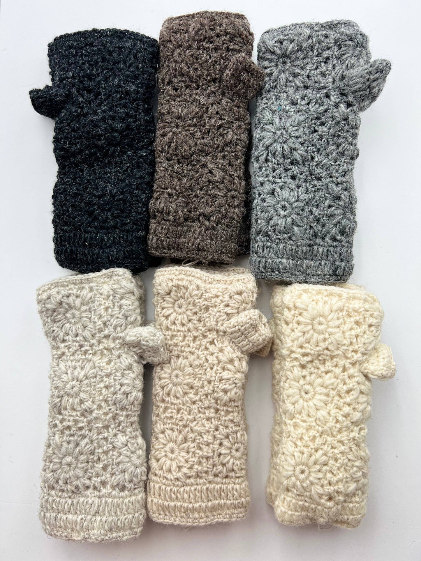 Sheeps Wool Fingerless Gloves