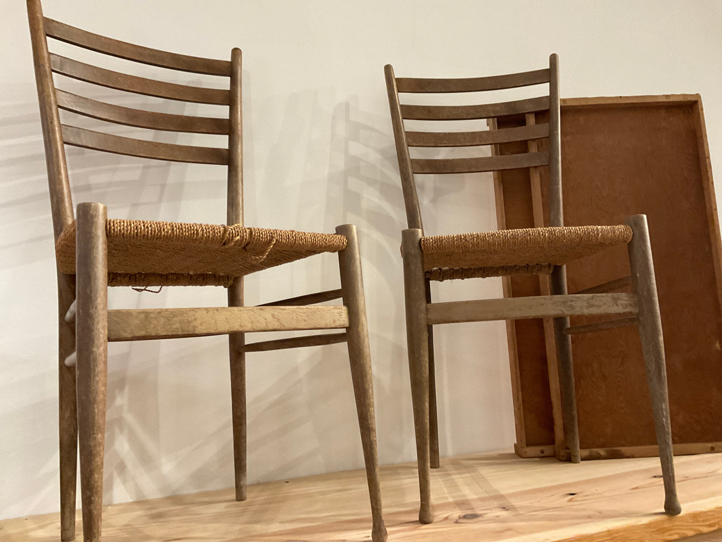 Vintage Italian Ladder back Chairs (set)