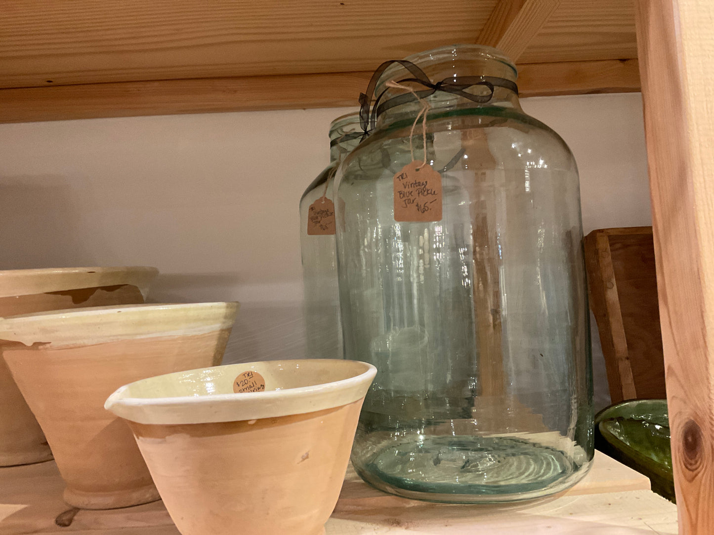 Vintage Blue Pickle Jar