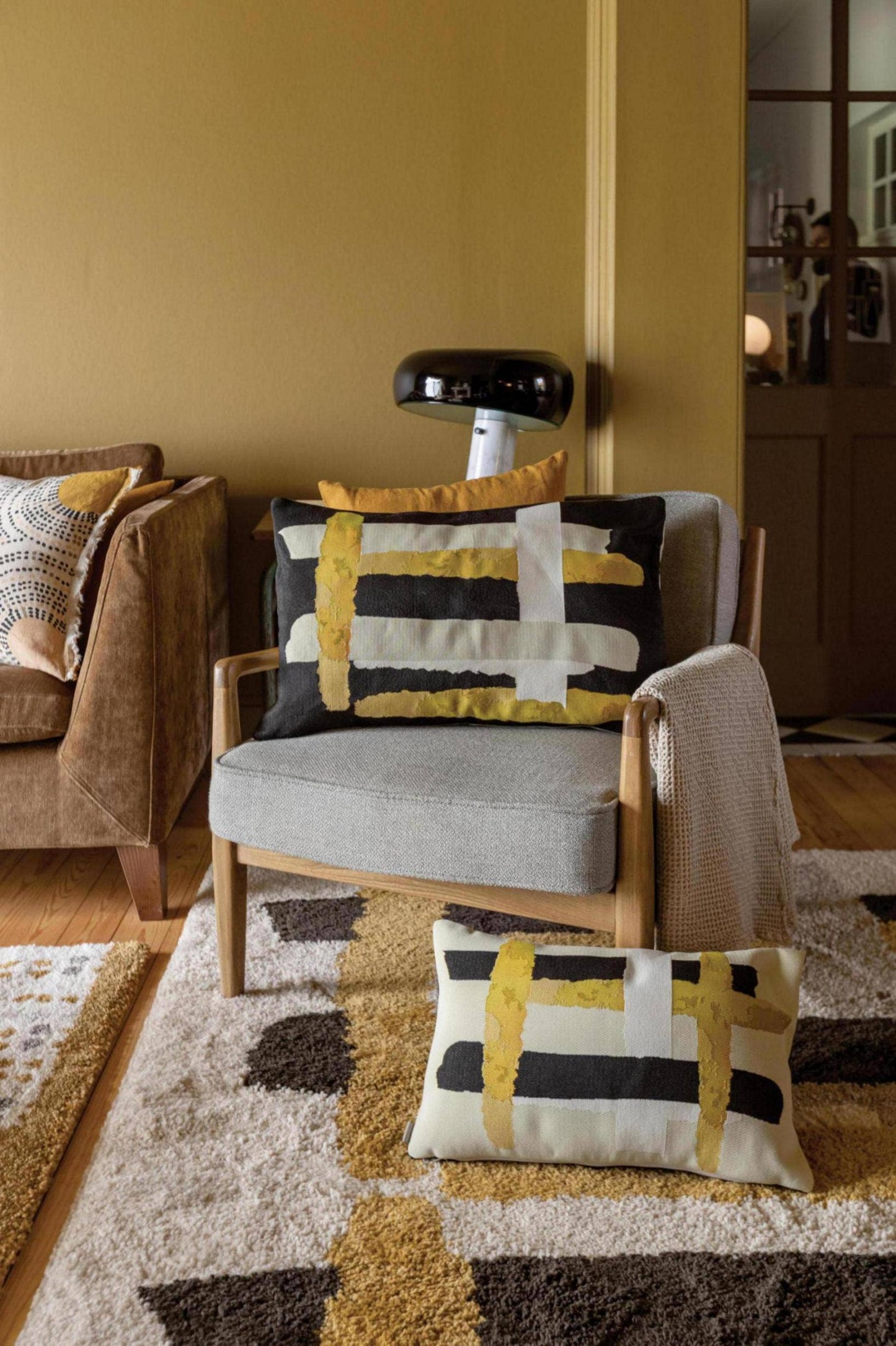 French 100% Stonewashed Cotton Blanket 140x200” Maize color