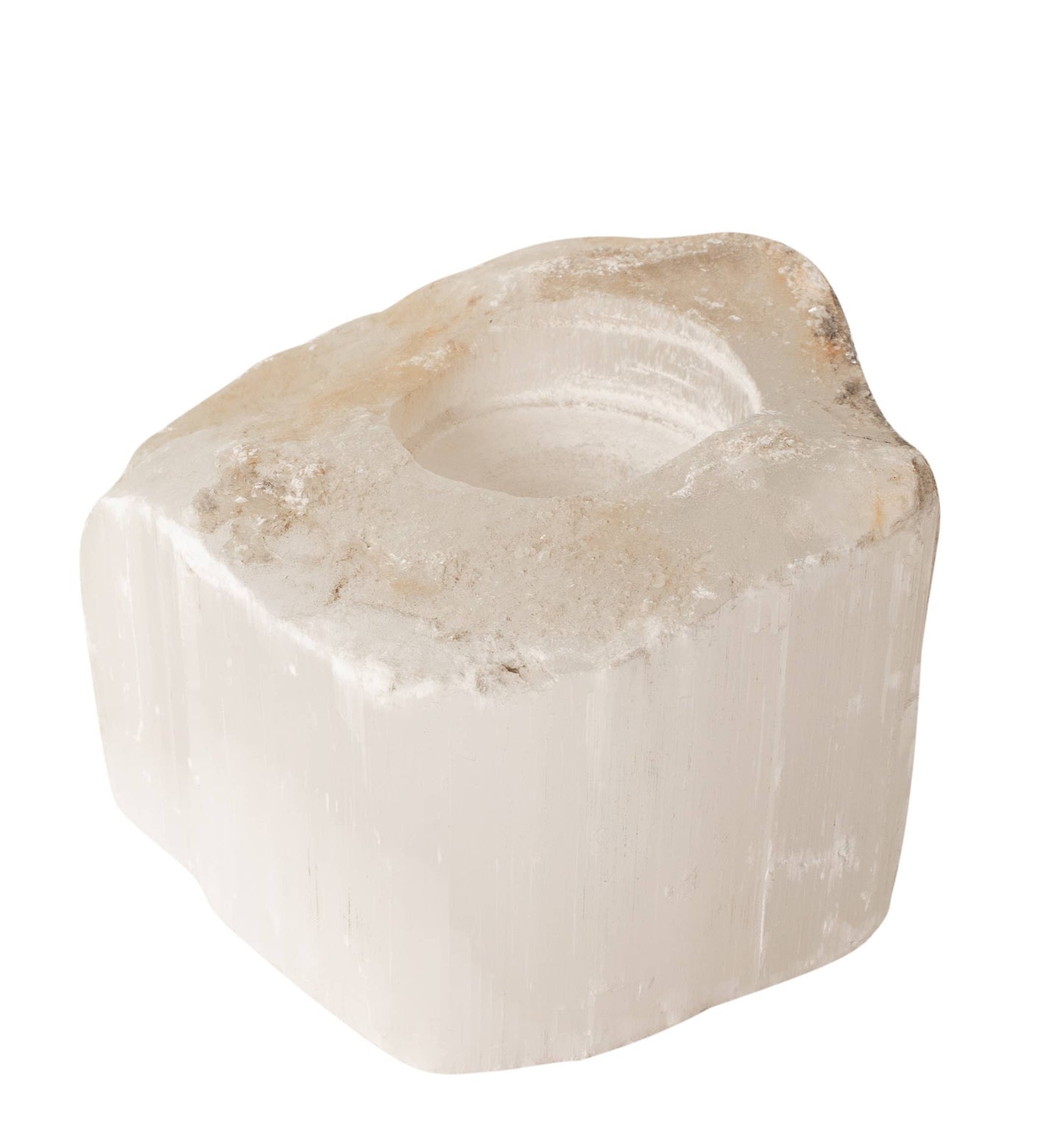 Selenite Votive Holder