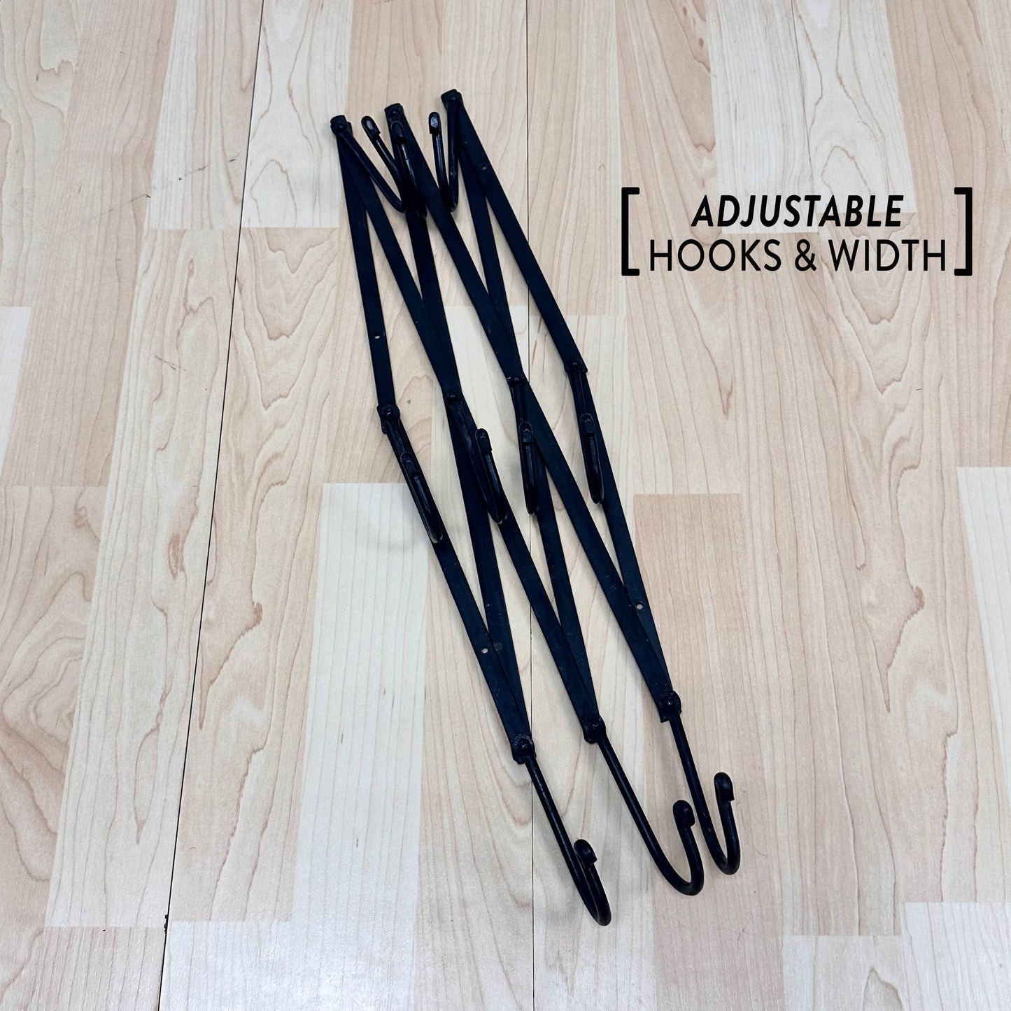 Foldable Wall Rack with 10 Swivel Hooks