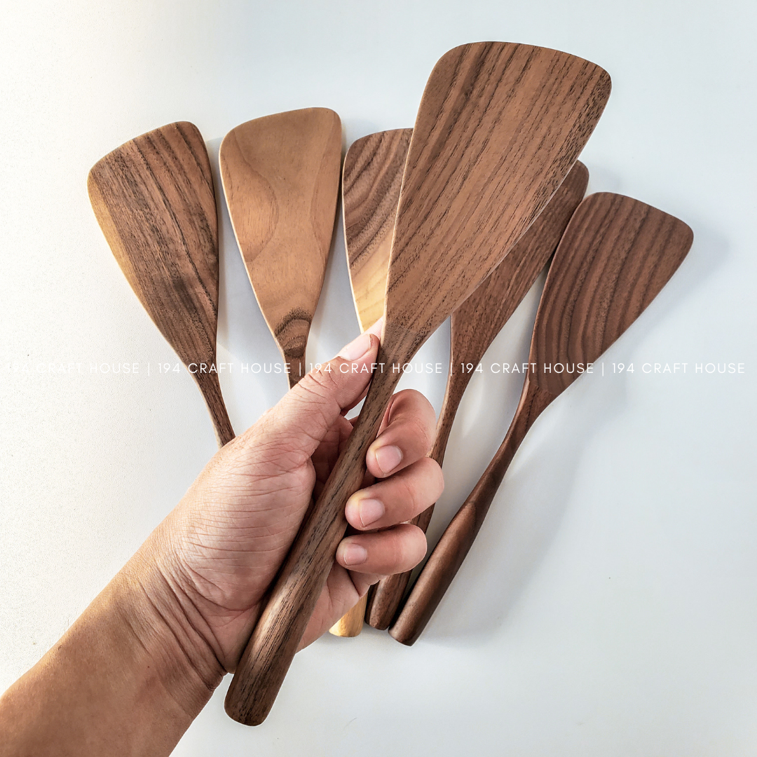 Walnut Wood Spatula - 12"- Kitchen Serving Utensils
