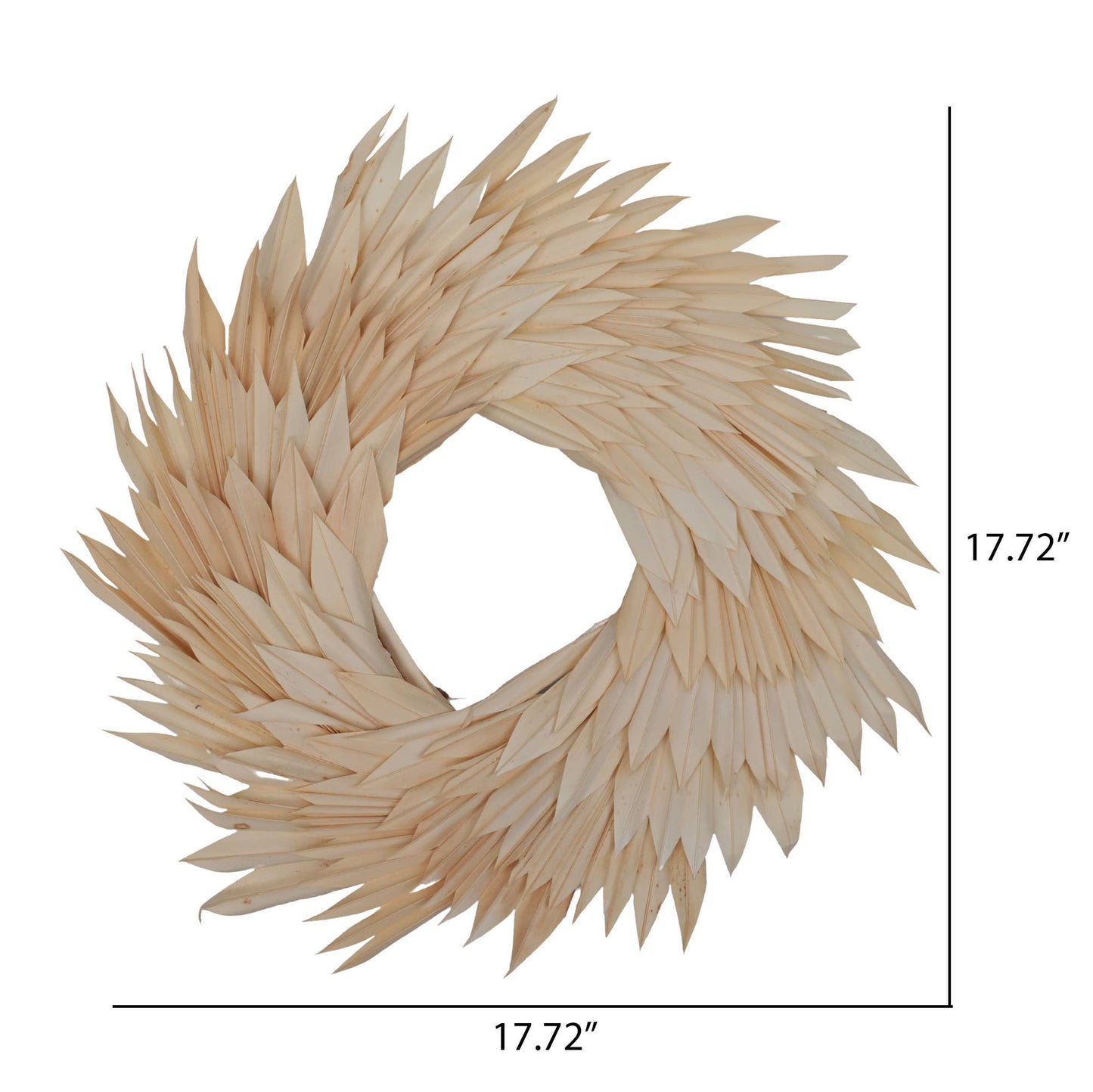 Natural Botanicals 17" Bleached Palm Sun Wreath