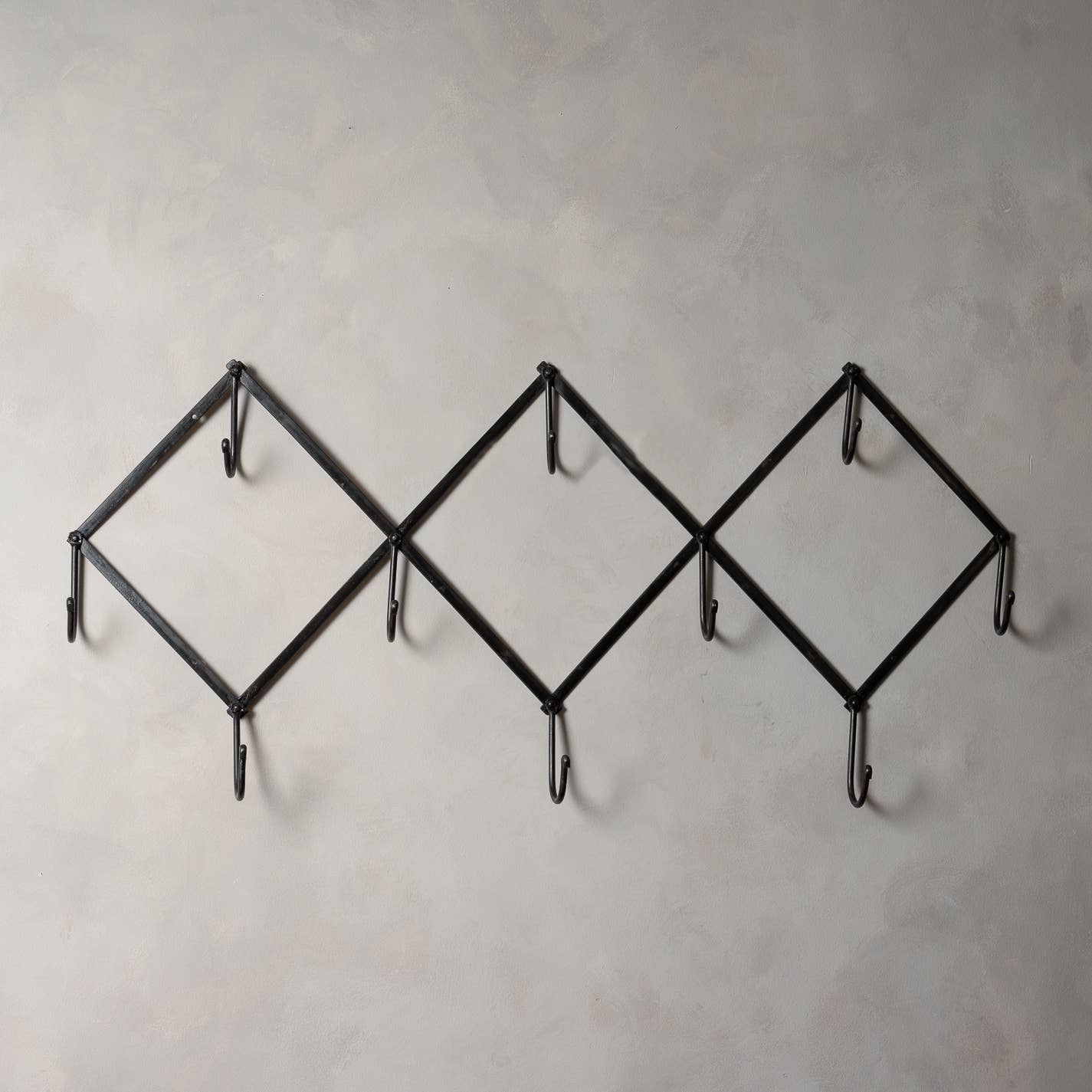 Foldable Wall Rack with 10 Swivel Hooks
