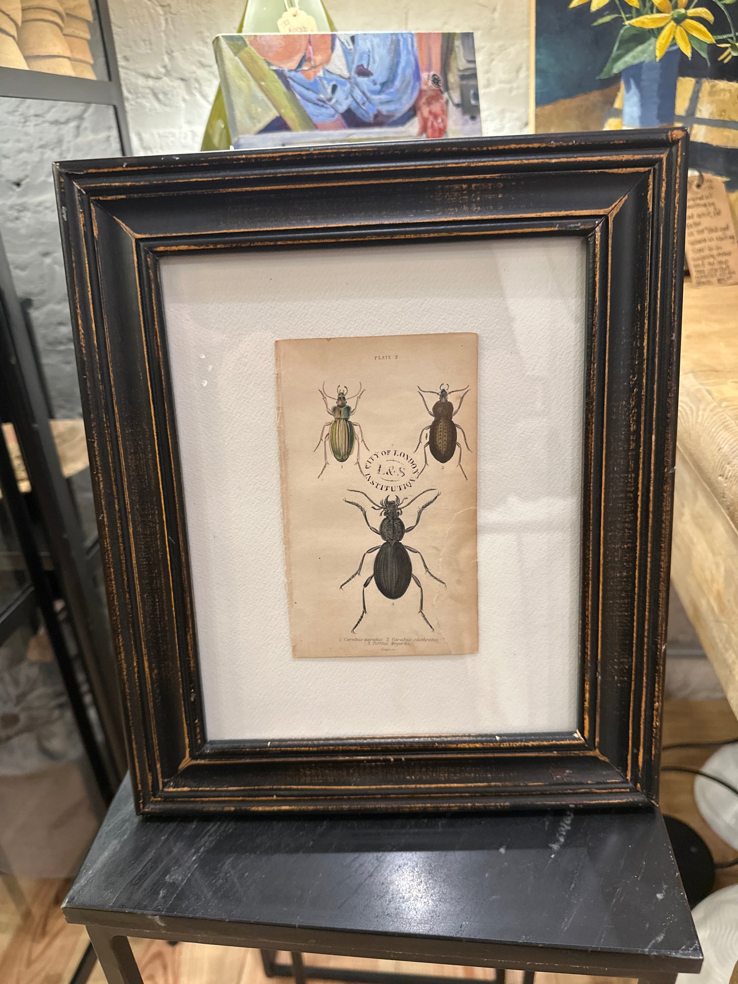 Rustic Black Fram with Art