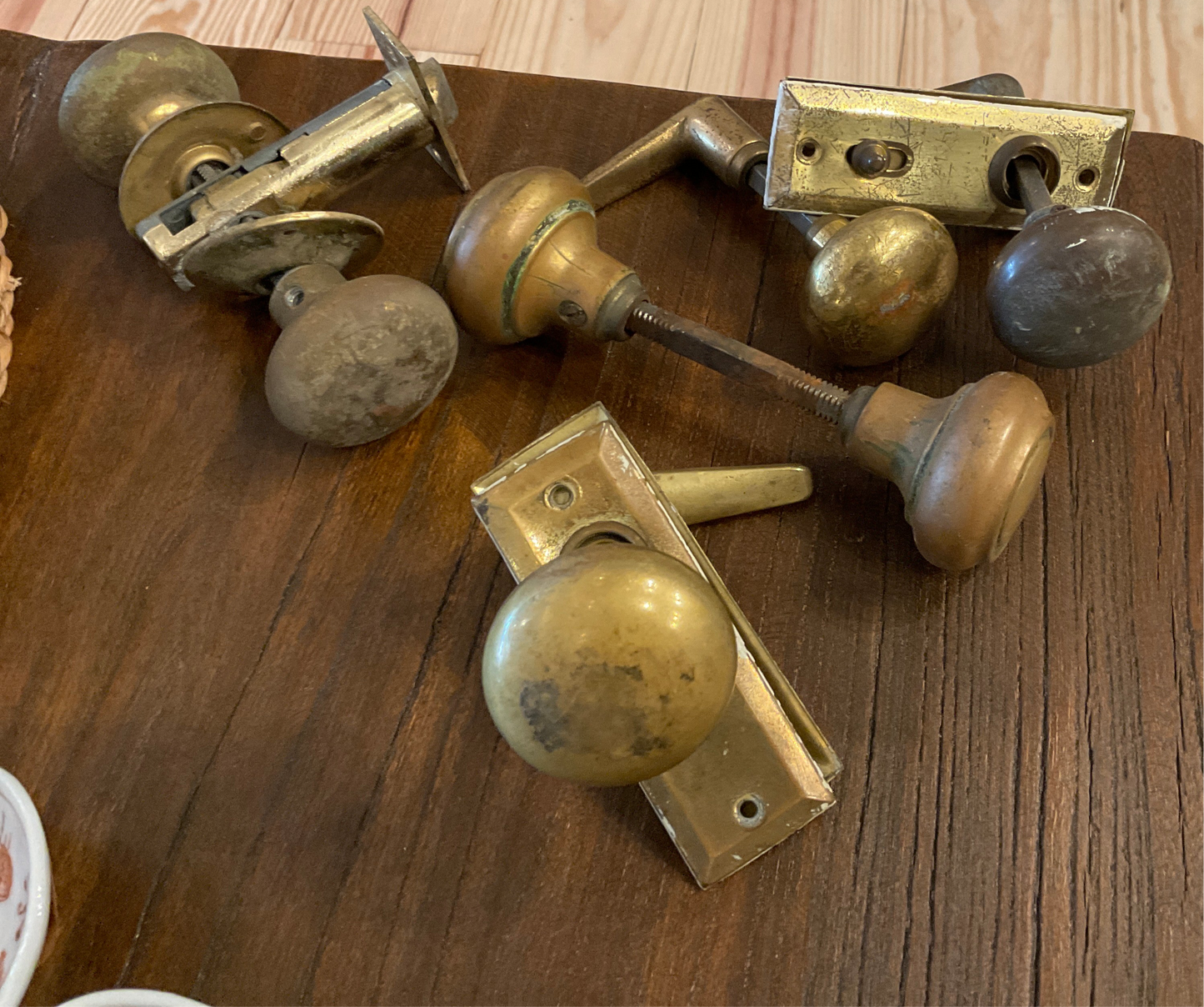 Assorted Old Brass door Knobs