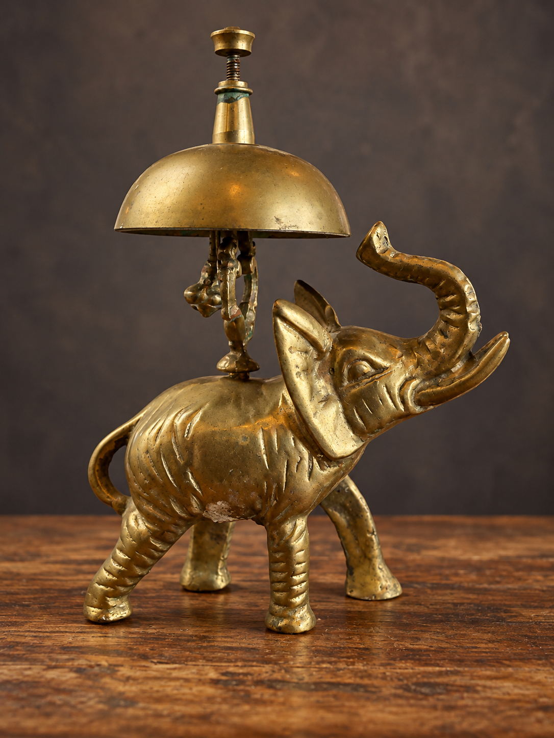 Vintage Brass Elephant Bell