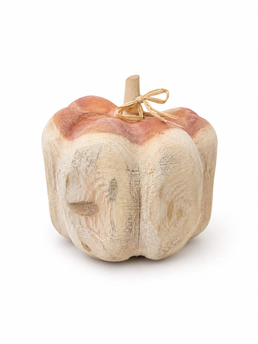 4.25 Natural Cedar Pumpkin Carved