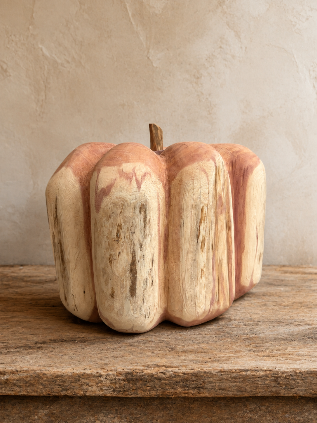 Hand Carved Cedar Pumpkin