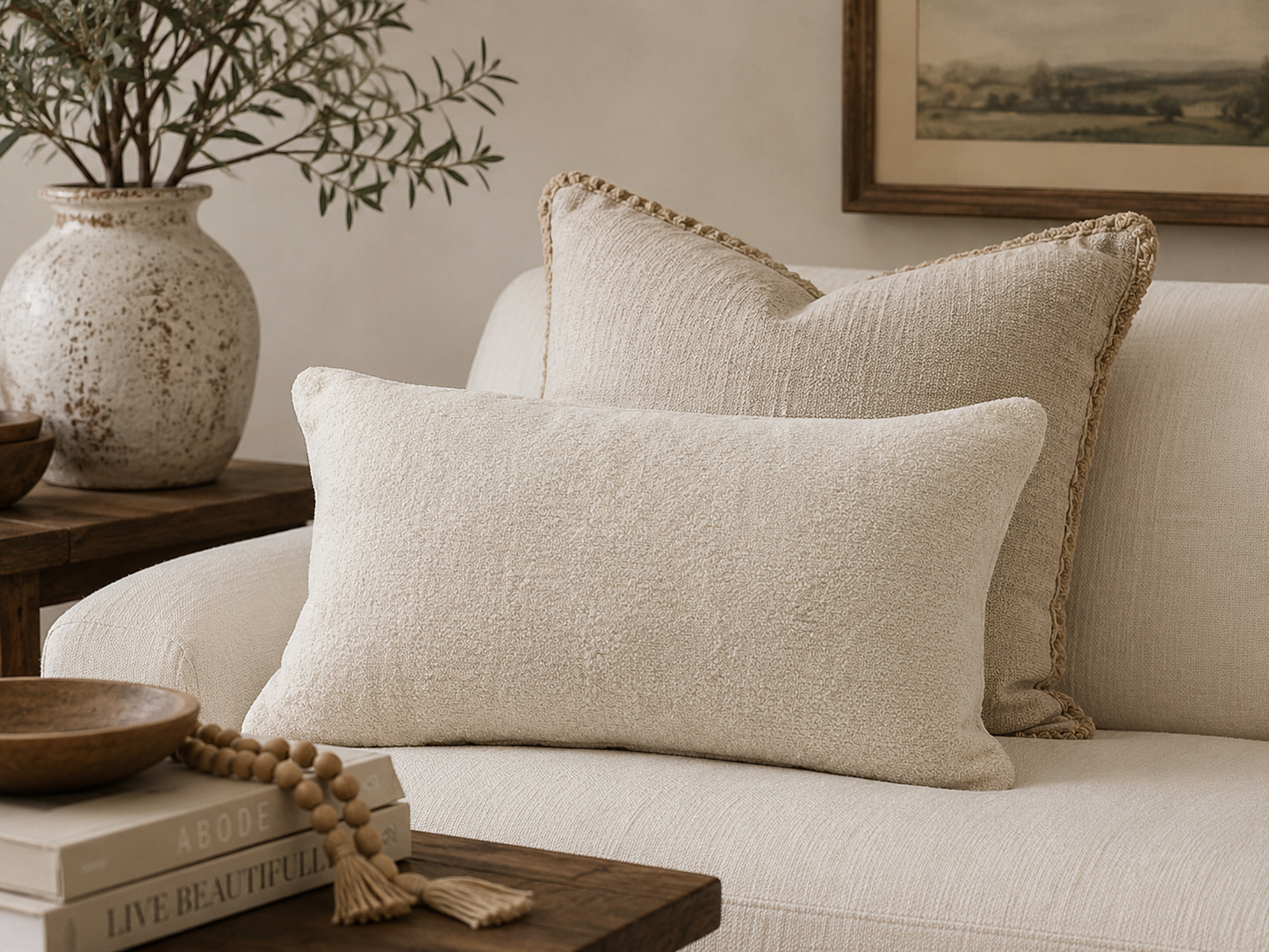 Bouclé Lumbar Pillow