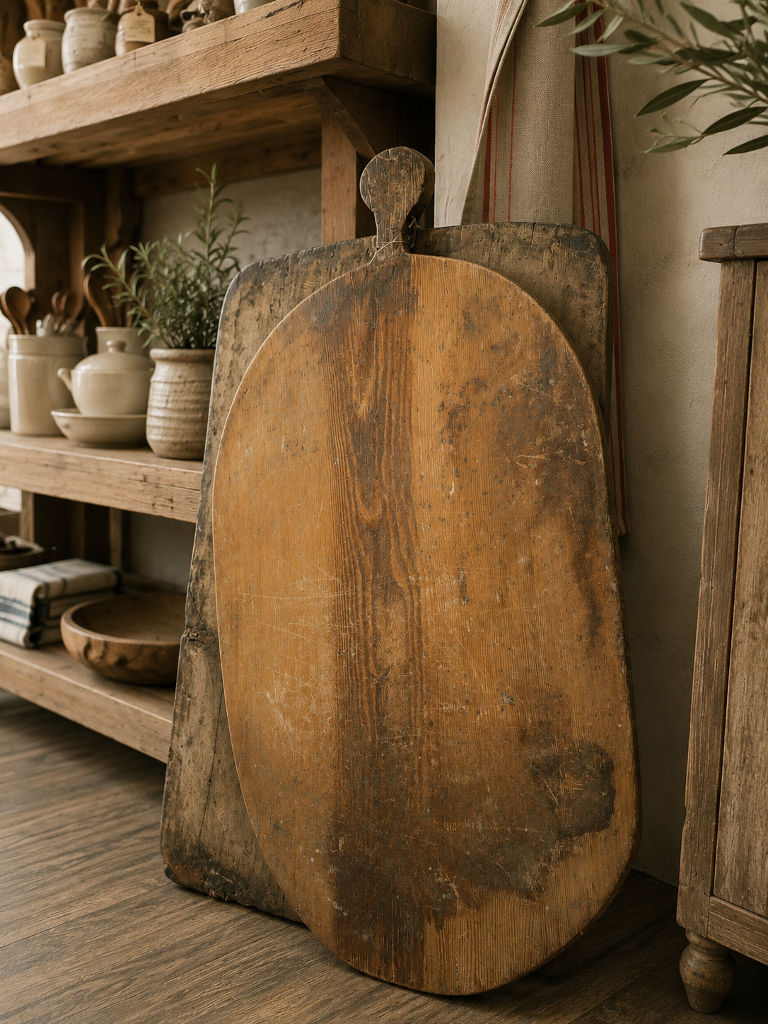 Antique Wooden Bread Board
