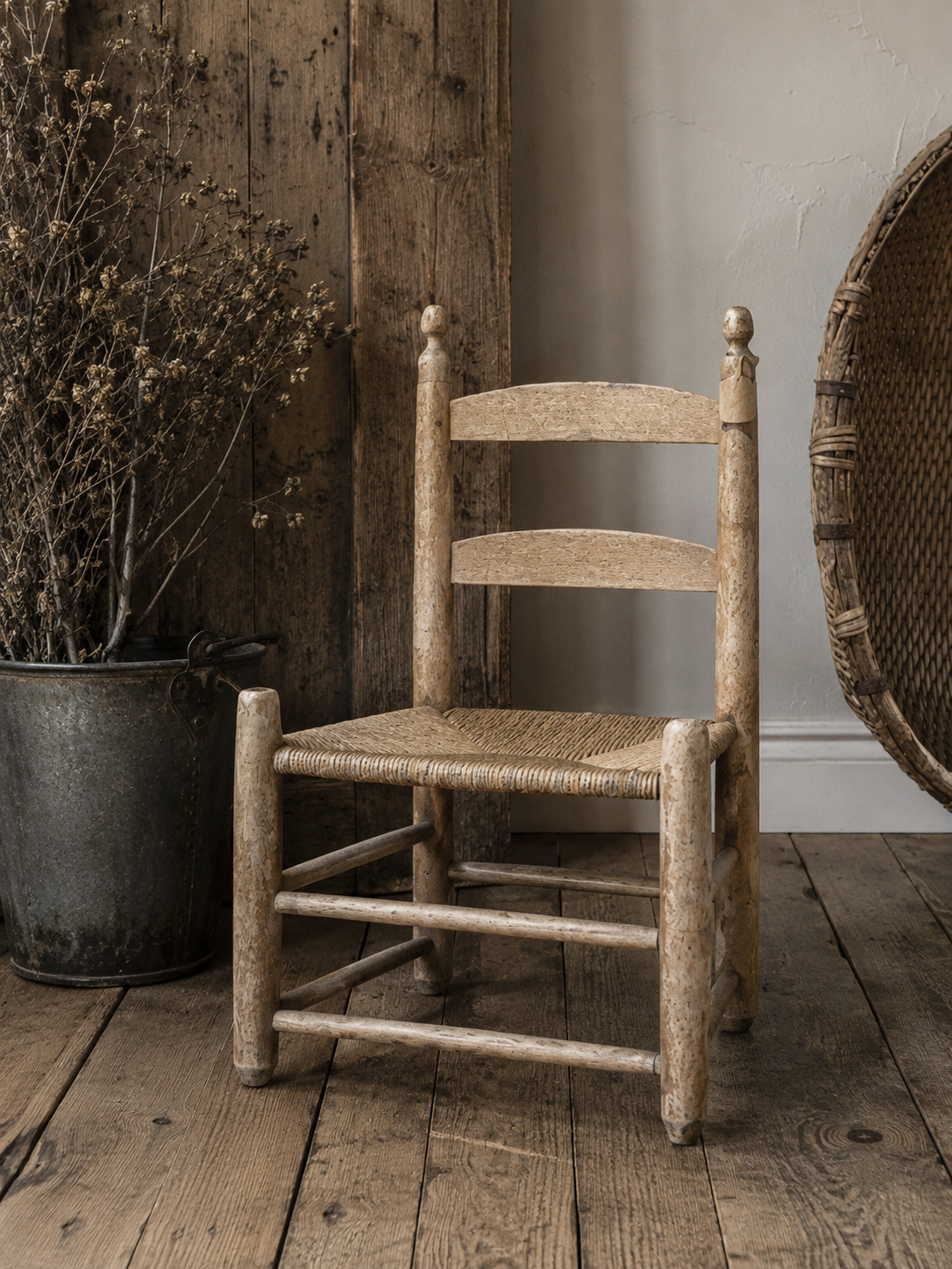 Antique Child's Ladderback Chair