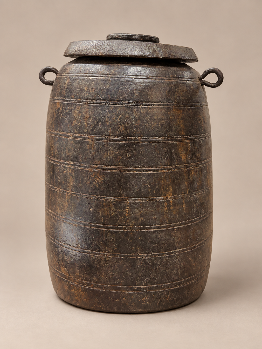 Vintage Wood Spice Pot / Lg
