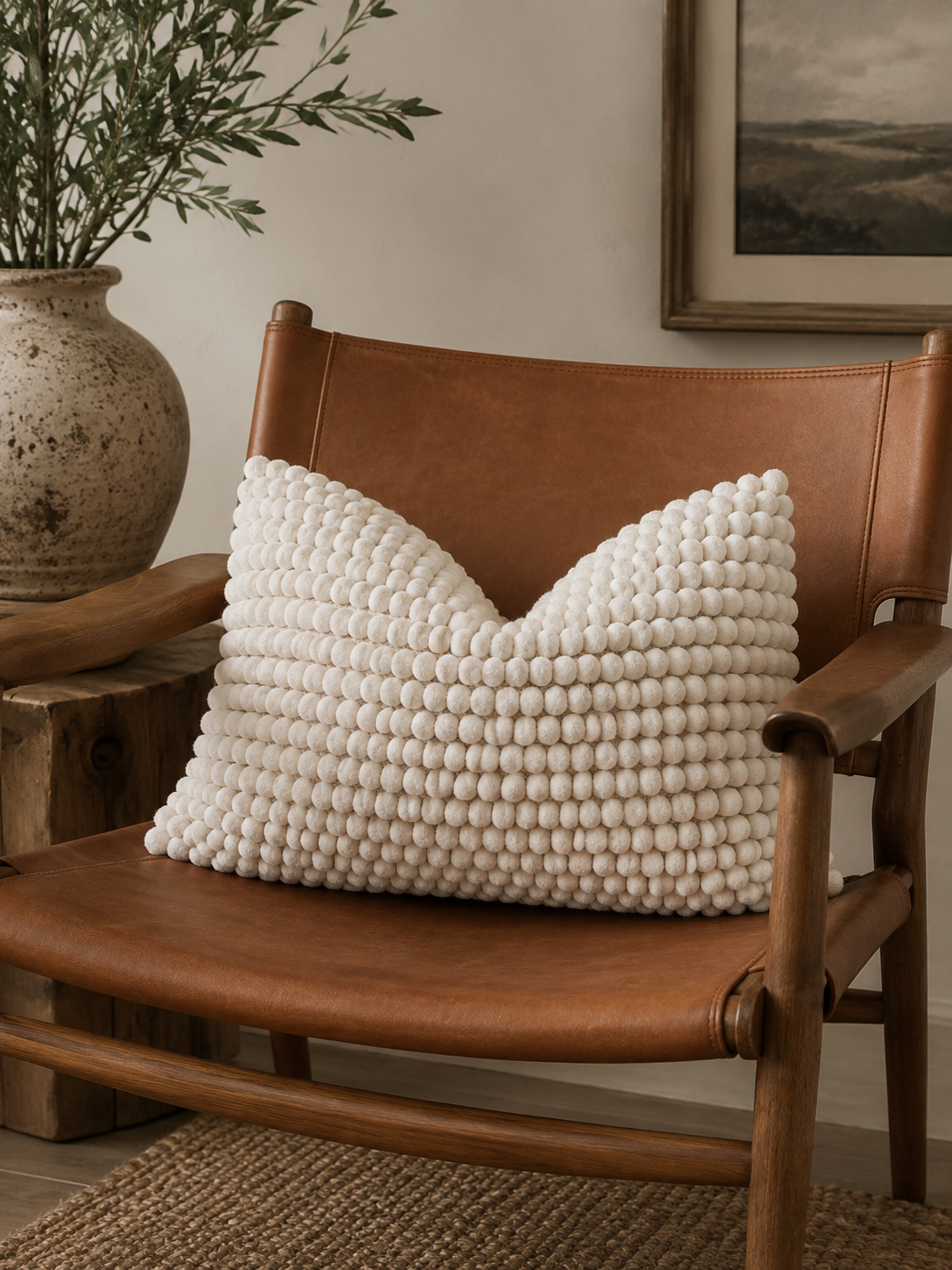 Organic Cotton & Wool Lumbar Pillow
