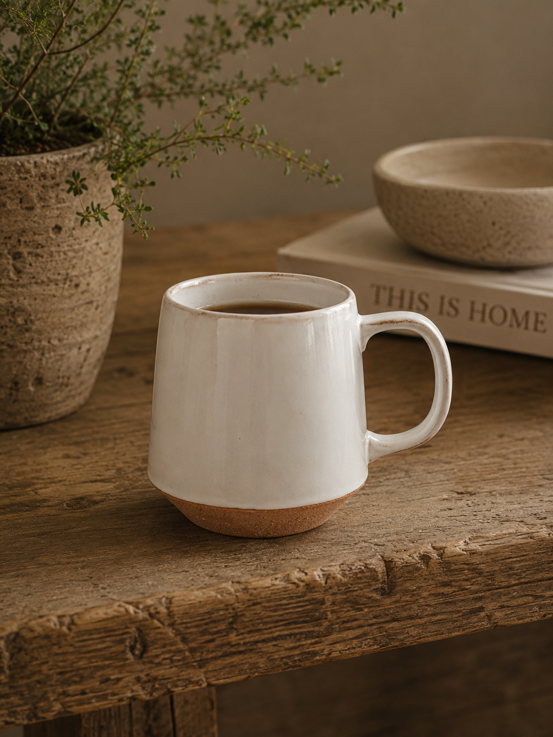 Minoyaki White Glazed Japanese Mug