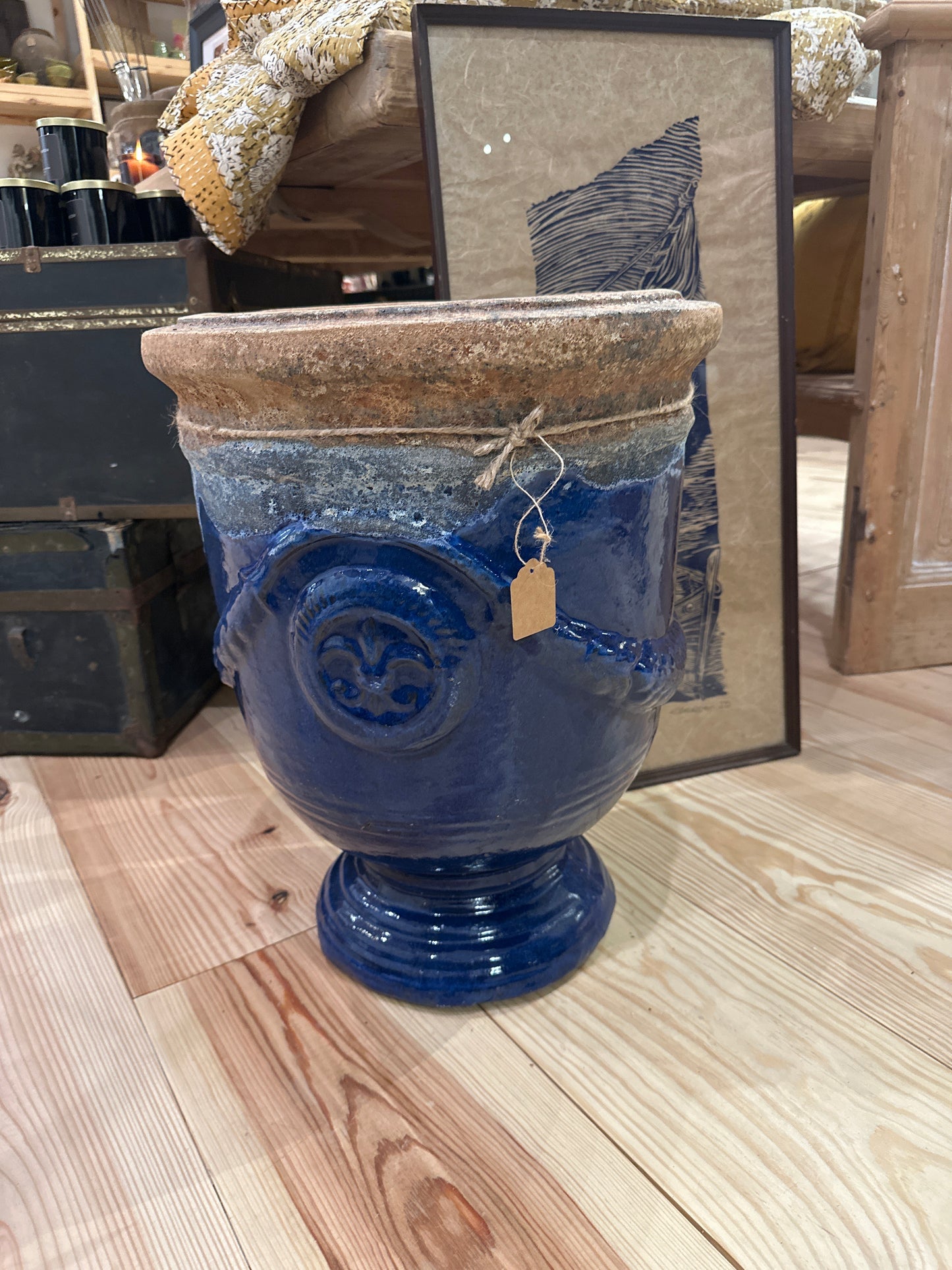 Large Angkor Blue Pot