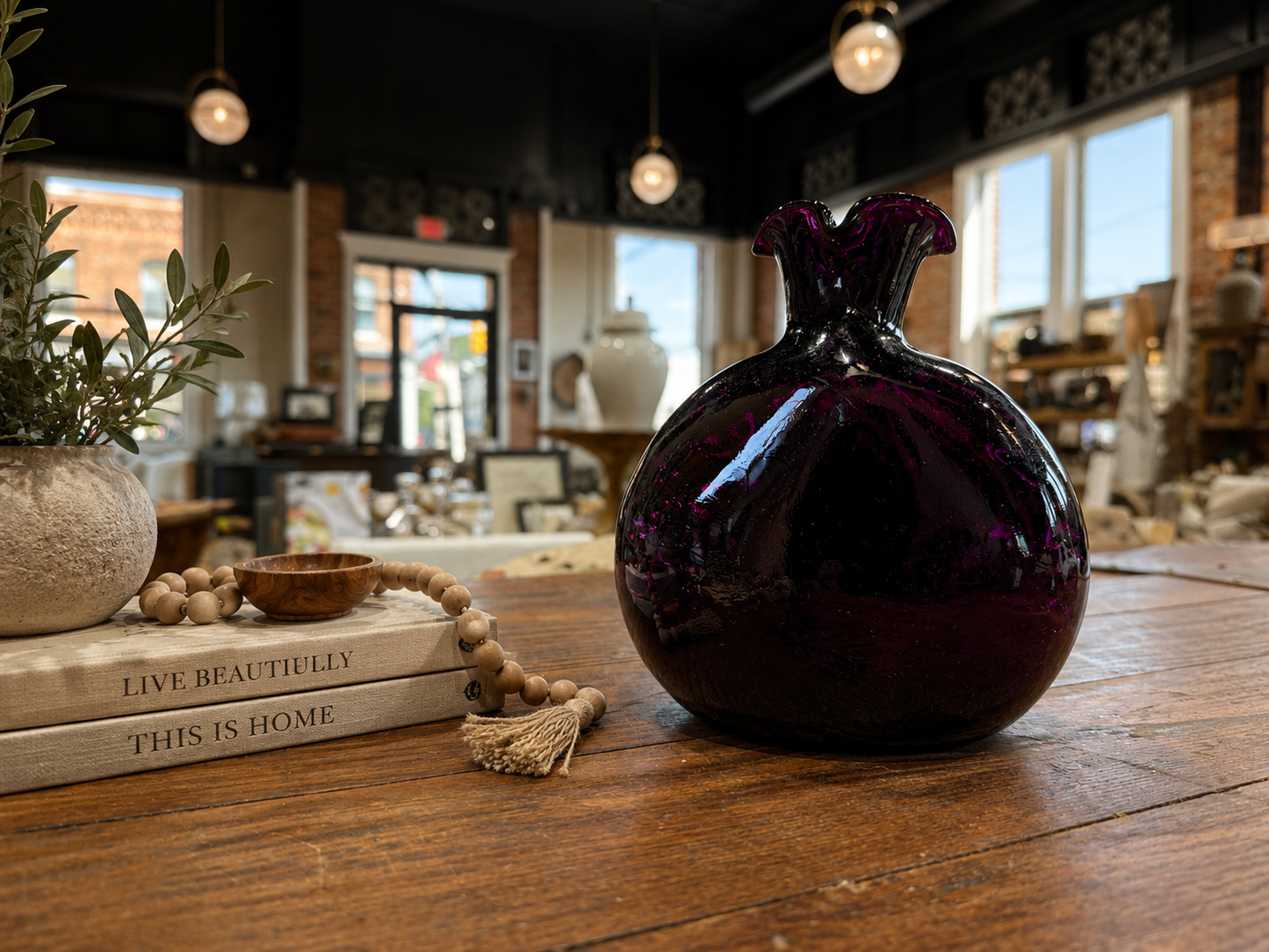 Vintage Purple Art Vase
