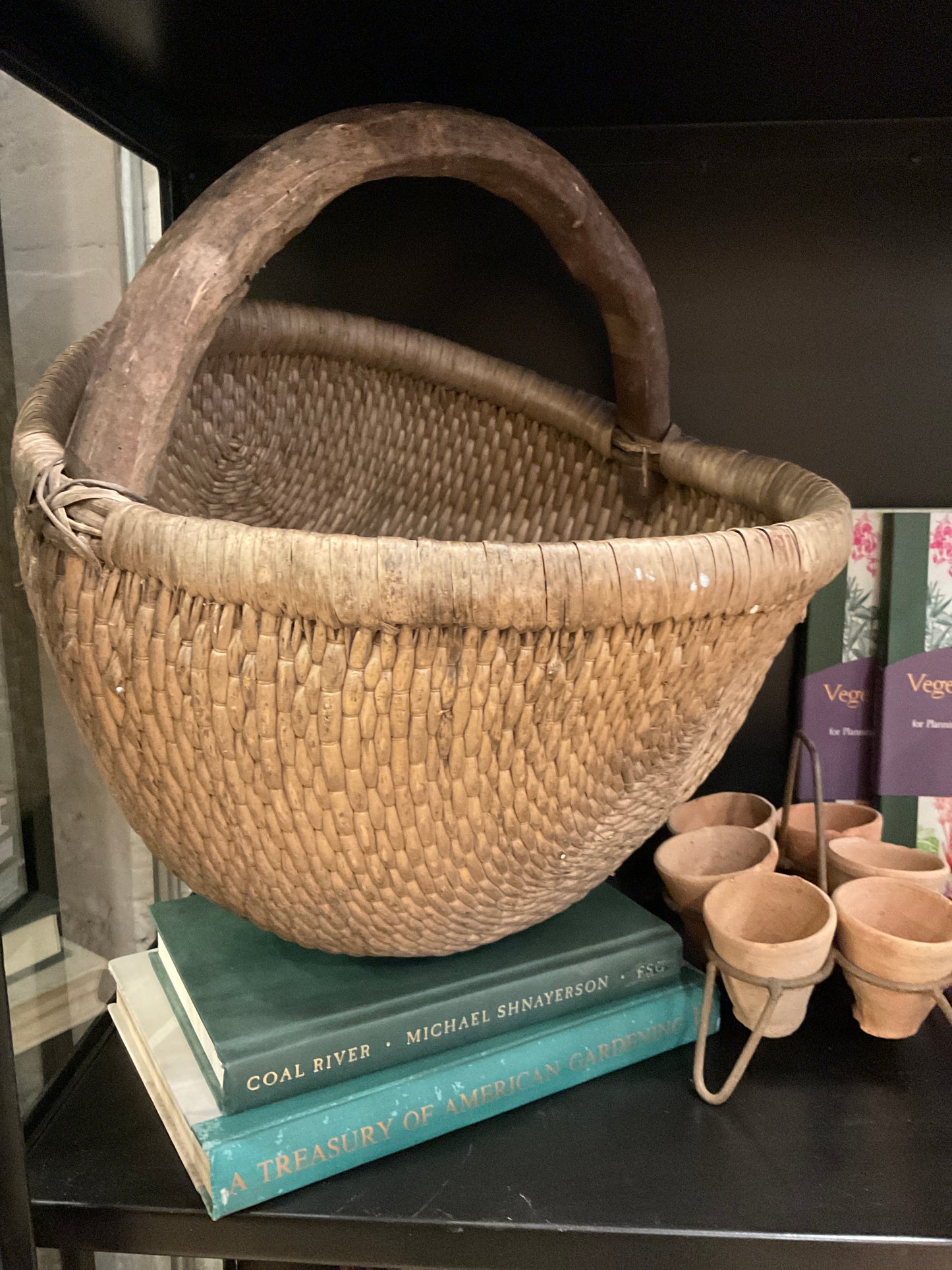 Vintage Hand Woven Grain Basket
