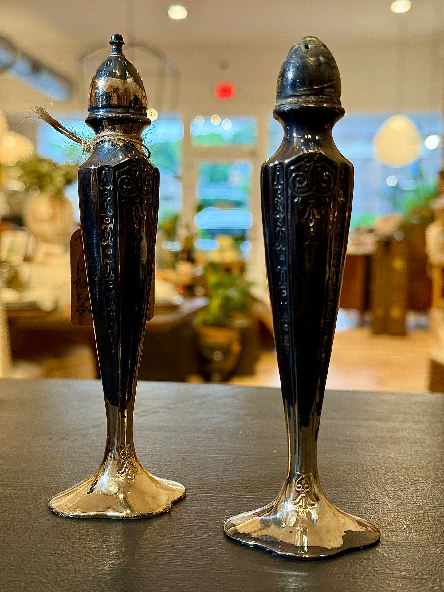 Vintage W.B.Silver Plated Salt + Pepper Shaker Set