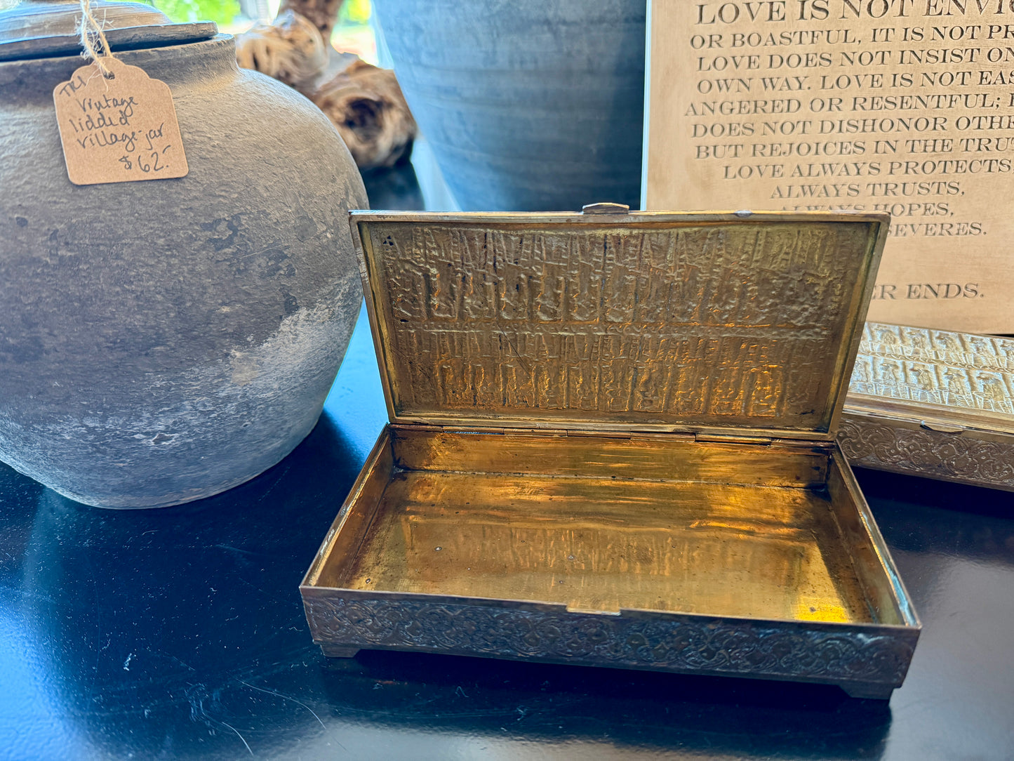Etched Vintage Cigarette Box