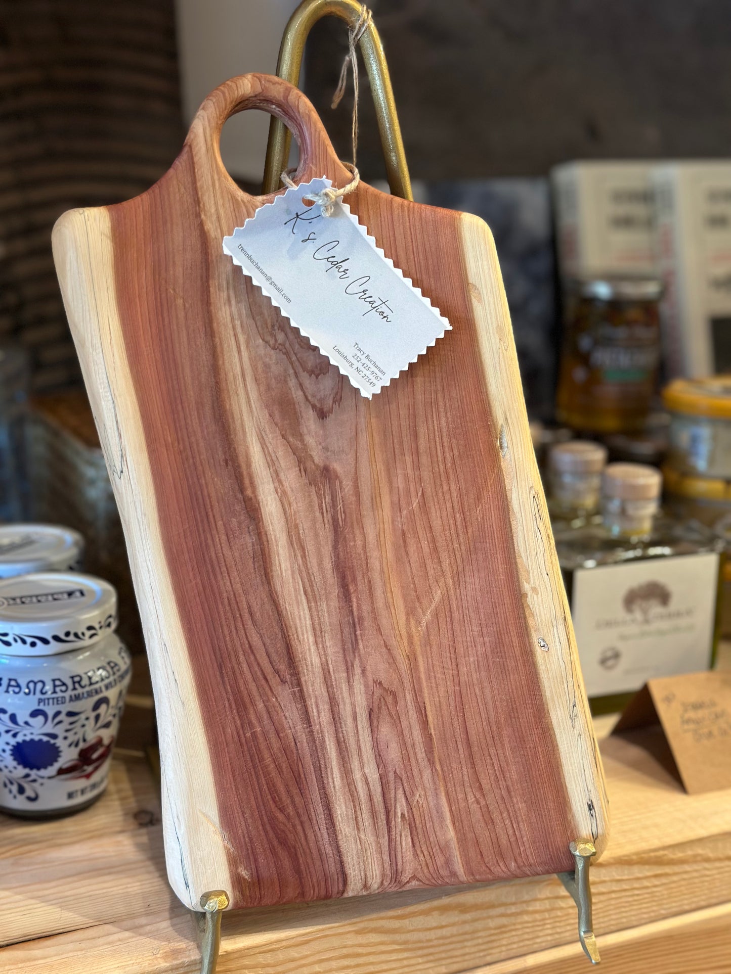 K's Cedar Creation custom Charcuterie Board
