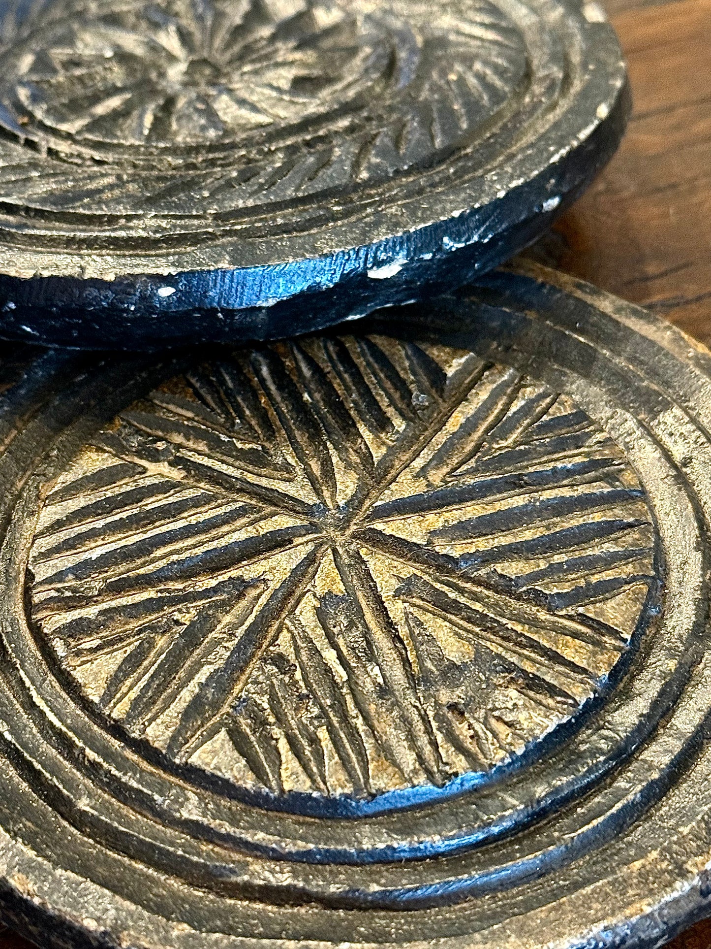 Carved Stone Biscuit Molds