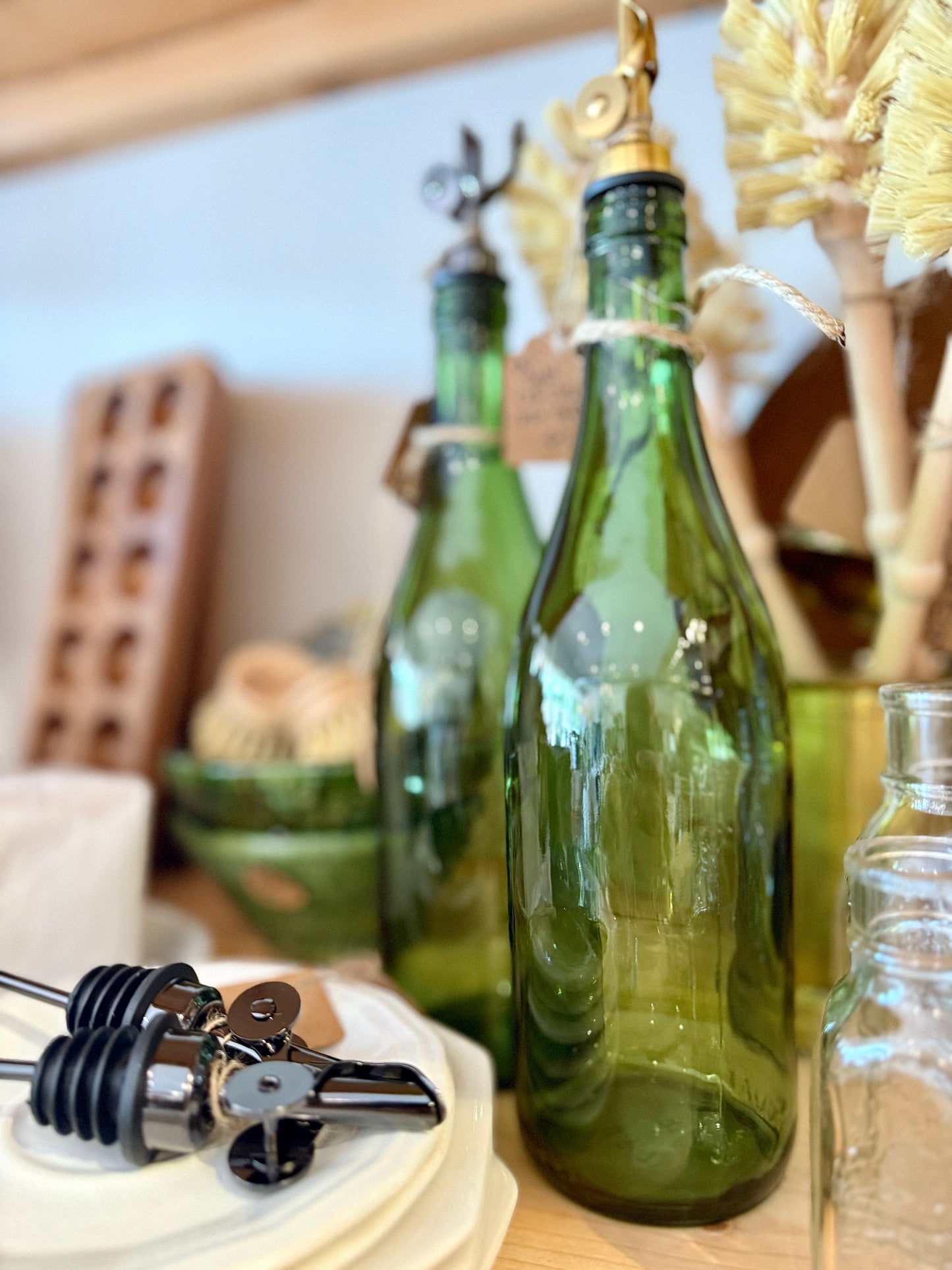 Vintage Green Wine Bottle