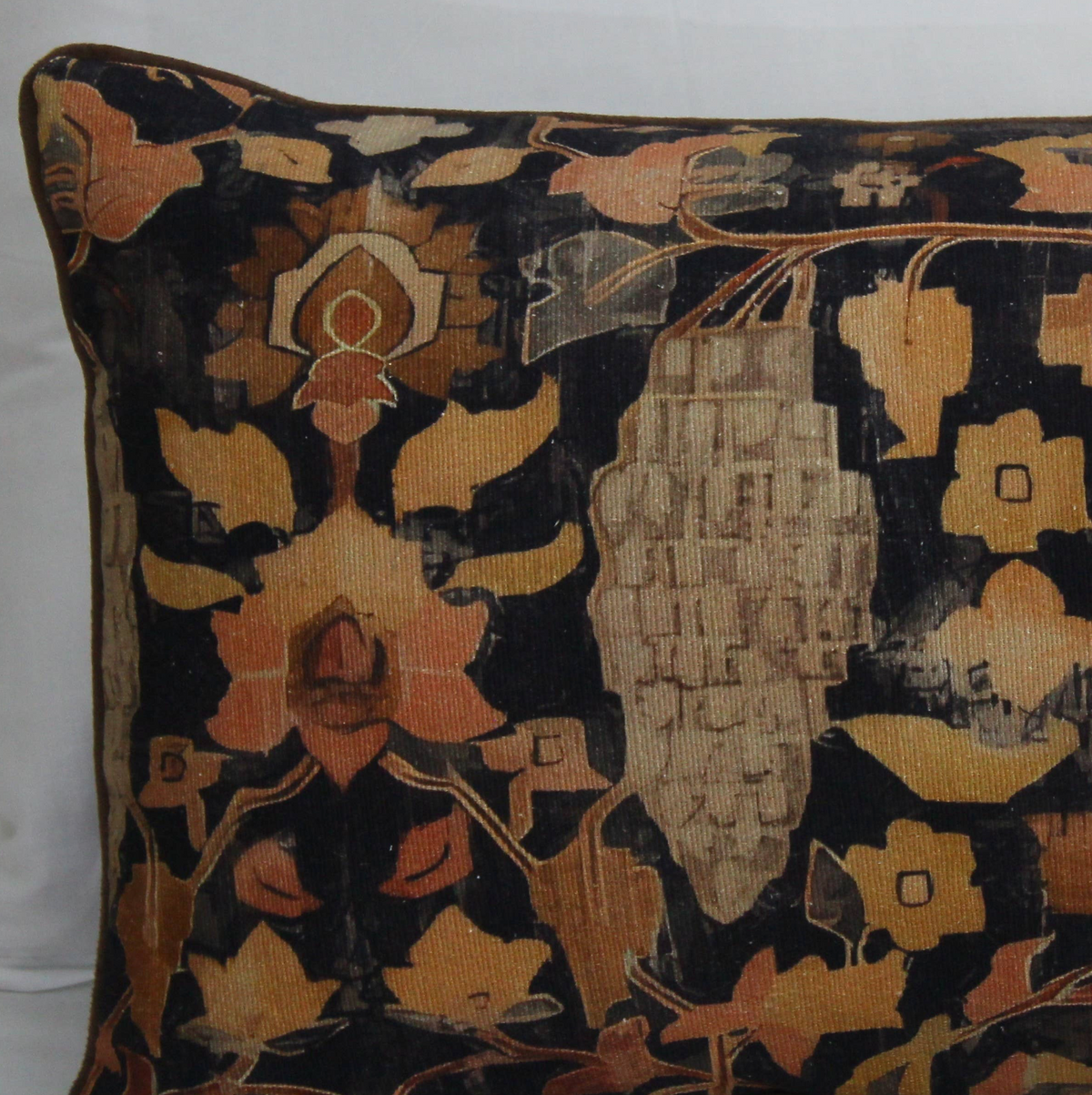 Floral & Bird Down Filled Lumbar Pillow