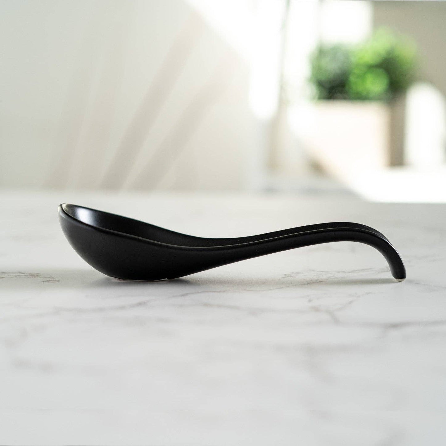 Porcelain Soup Spoon / Black