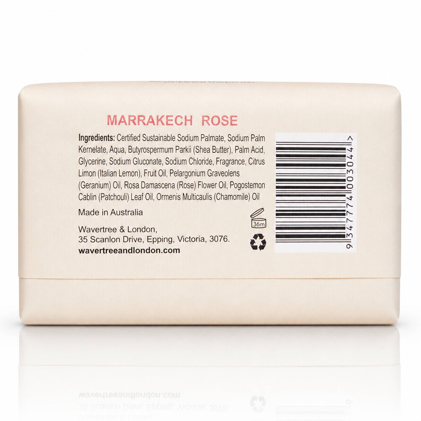 Wavertree & London Naturals Soap bar - Marrakech Rose