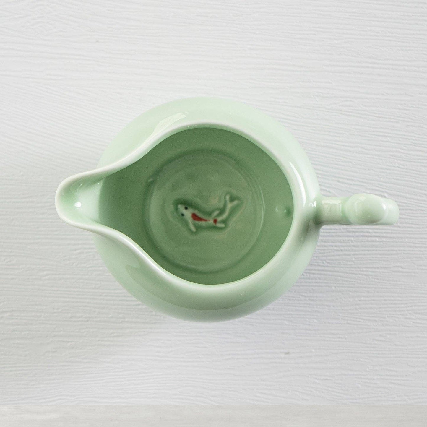 Koi Fish 6 oz Tea Caddy in Celadon Green