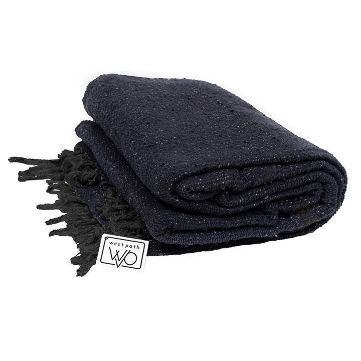 Solid Charcoal Mexican Blanket