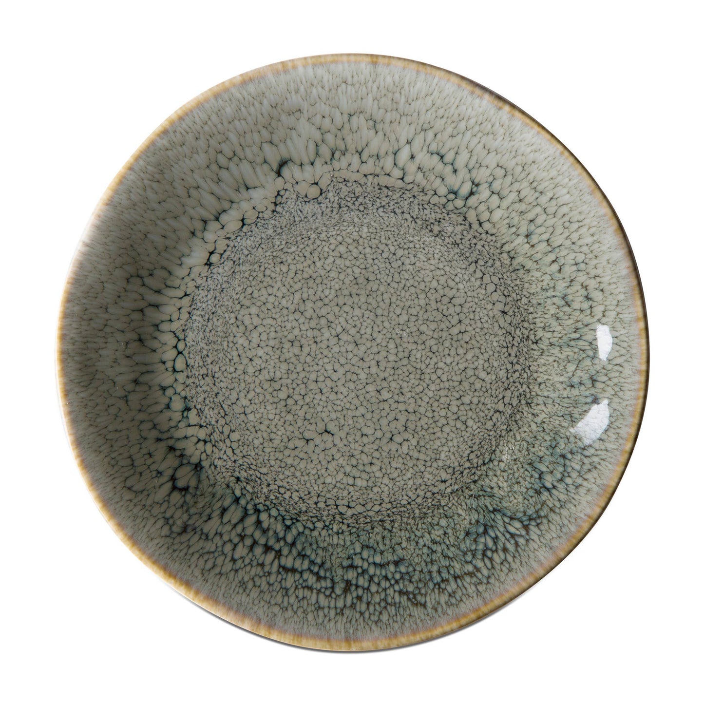 Reactive Glaze Appetizer Plate - Blue Green