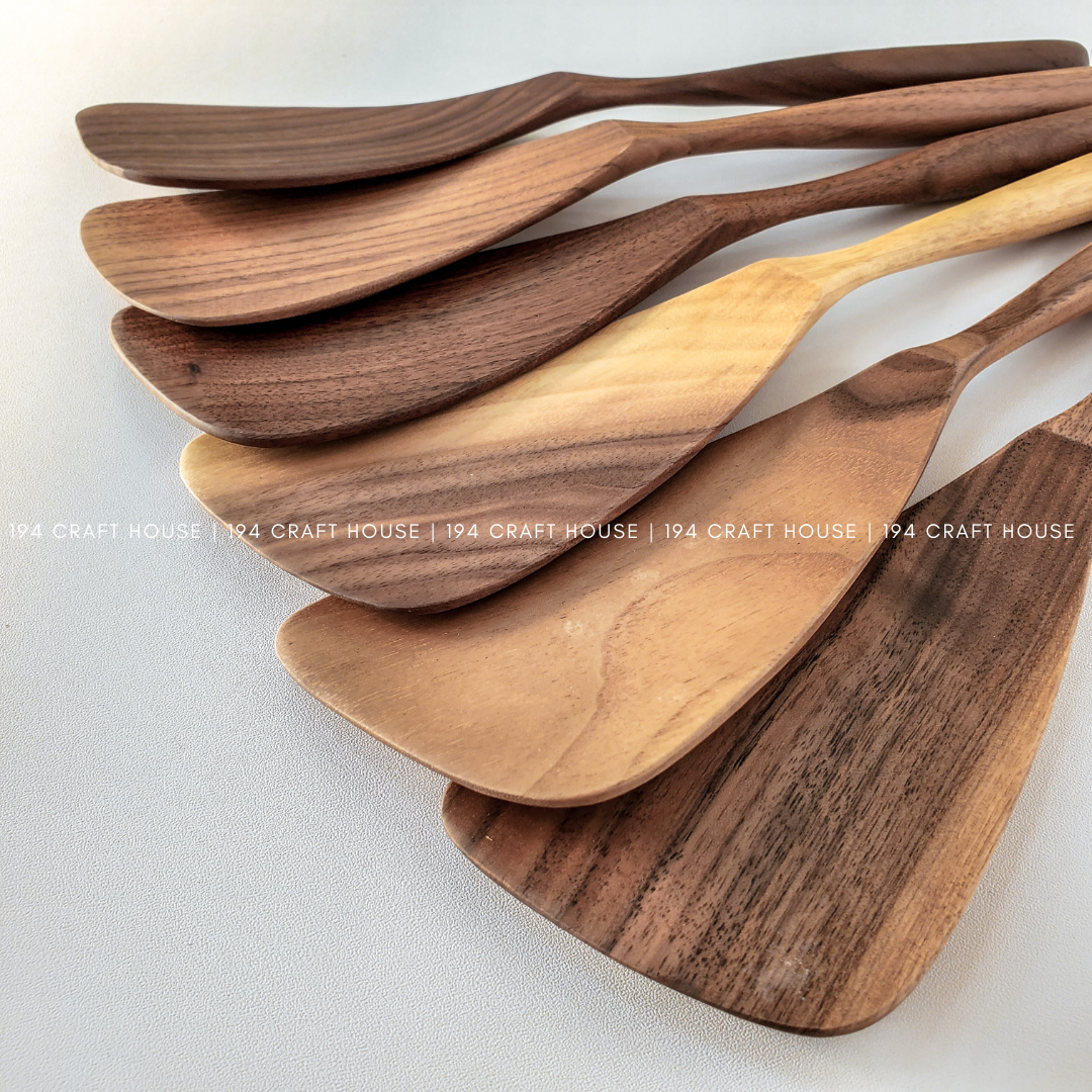Walnut Wood Spatula - 12"- Kitchen Serving Utensils