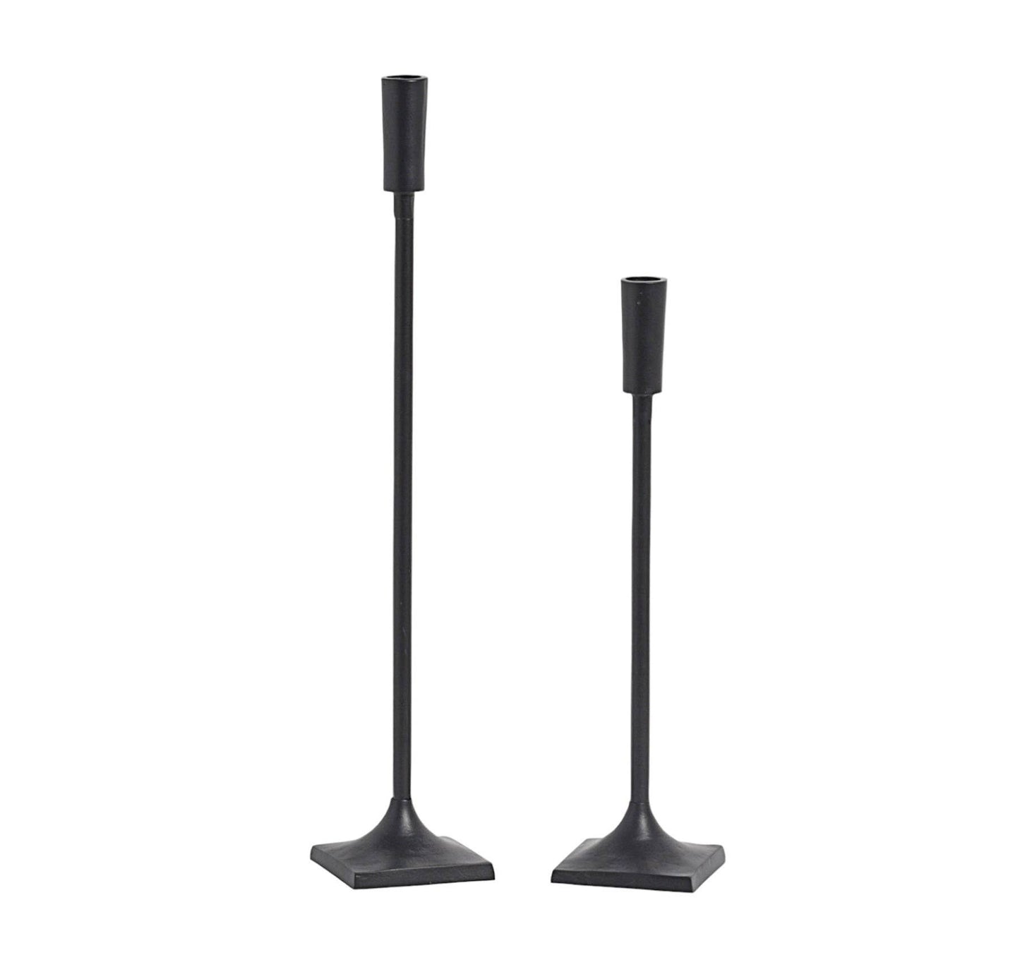 Candle Holder Black H 27.56" & Dia 3.9": Black / Aluminum