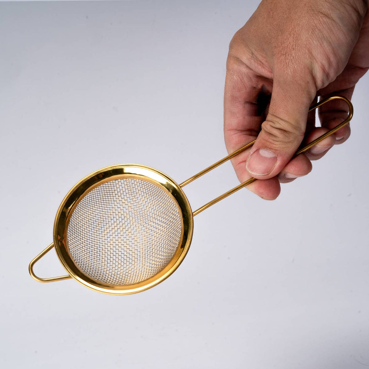 3"D Stainless Steel Tea Strainer with Brass Handle (10/300)