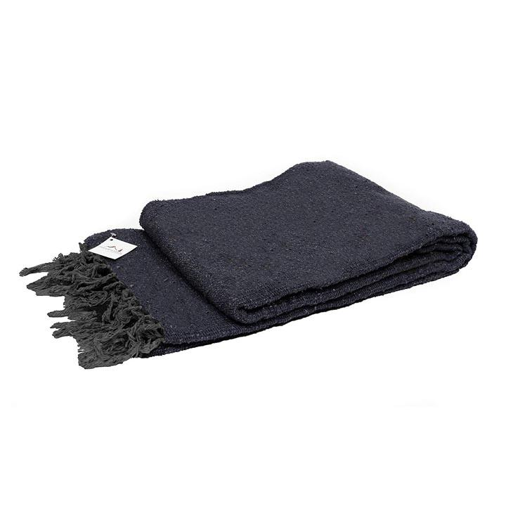 Solid Charcoal Mexican Blanket