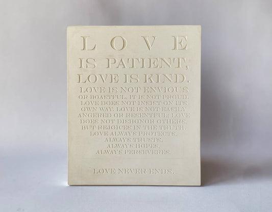 I Corinthians 13:4-8: Studio White