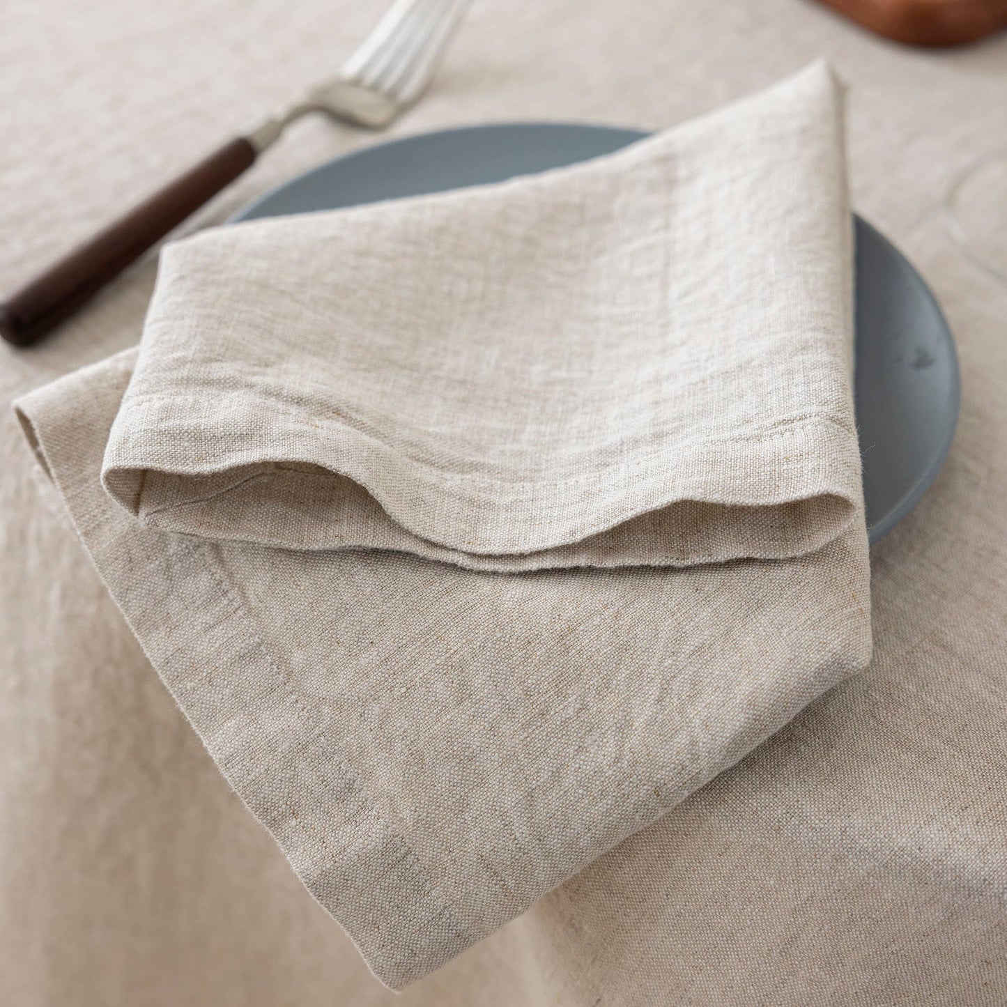 100% Linen Napkins (Set of 4) - 20'' x 20'' - Natural Linen