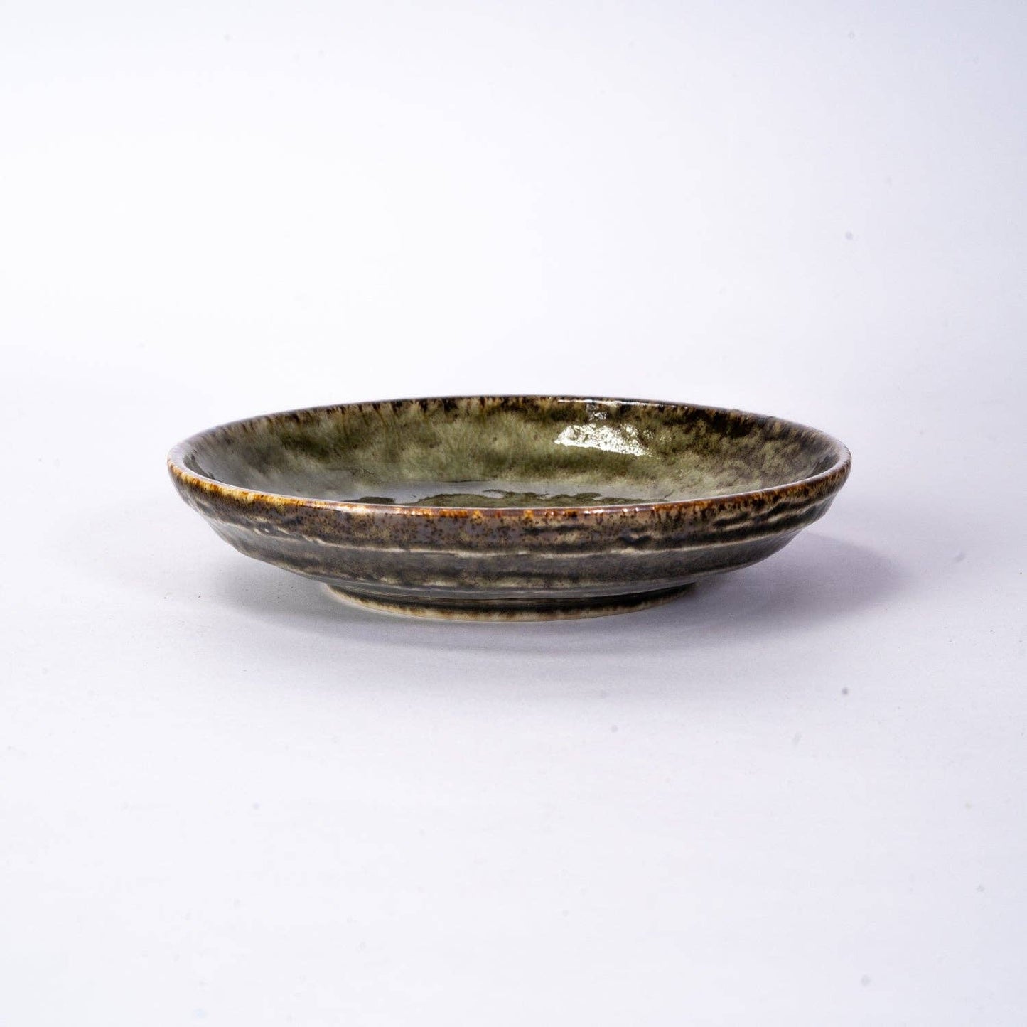 Porcelain Small Plate Green Oribe