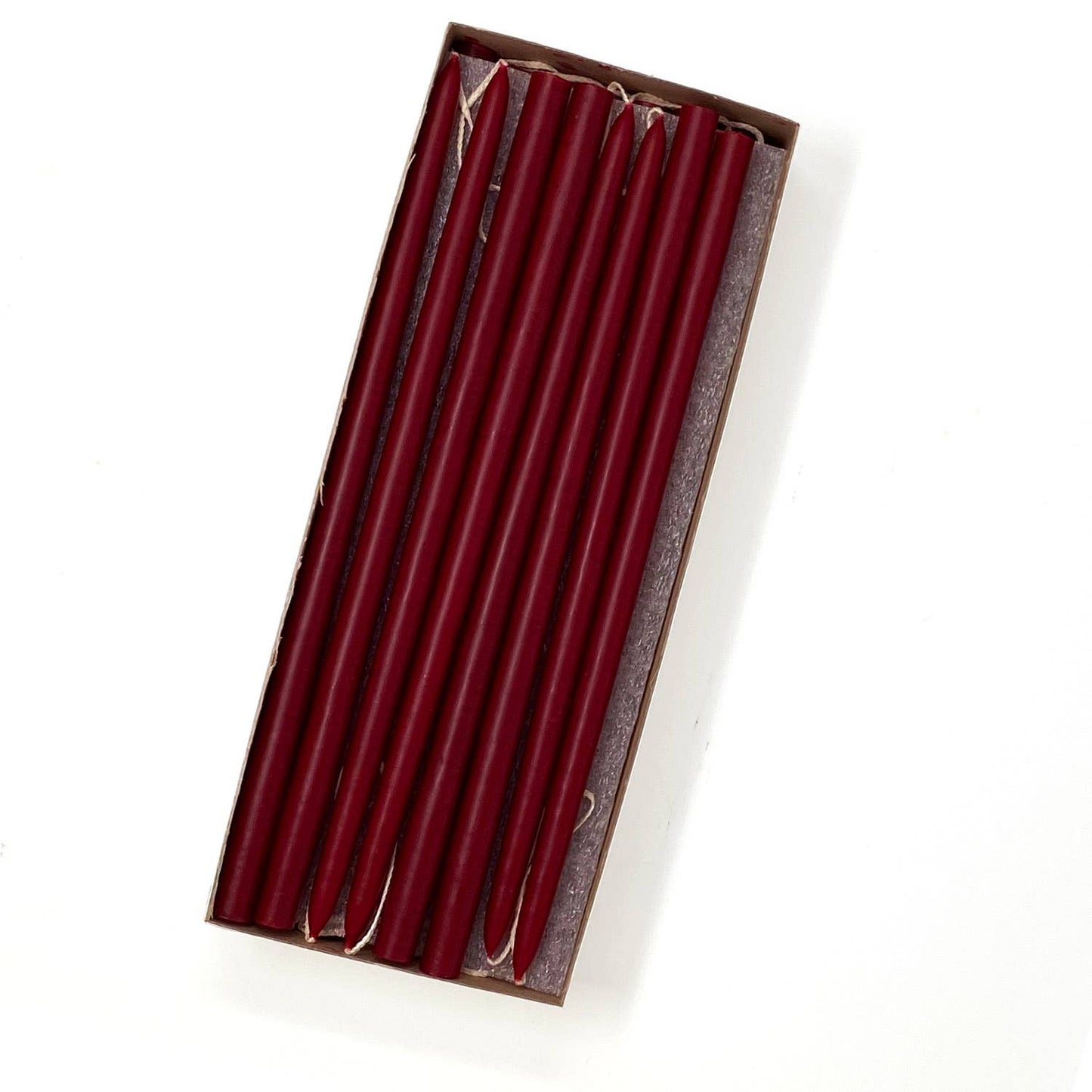 10" Unscented Hand Dipped Tiny Taper Candles - 39 Colors: Shell White
