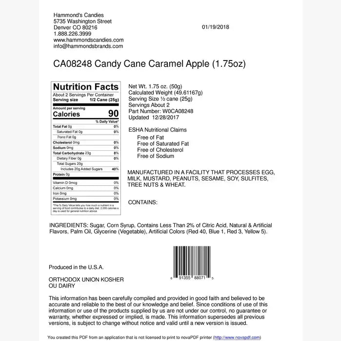 Hand-Spun Jumbo Candy Cane