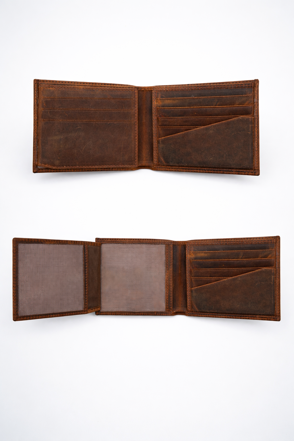 Full Grain Leather Wallet, Leather Bifold Mens Wallet: Brown
