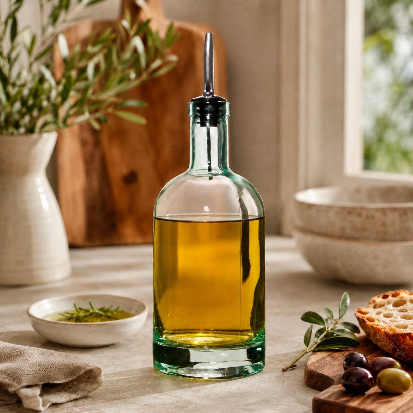 17oz Oil Bottle Recycled Green