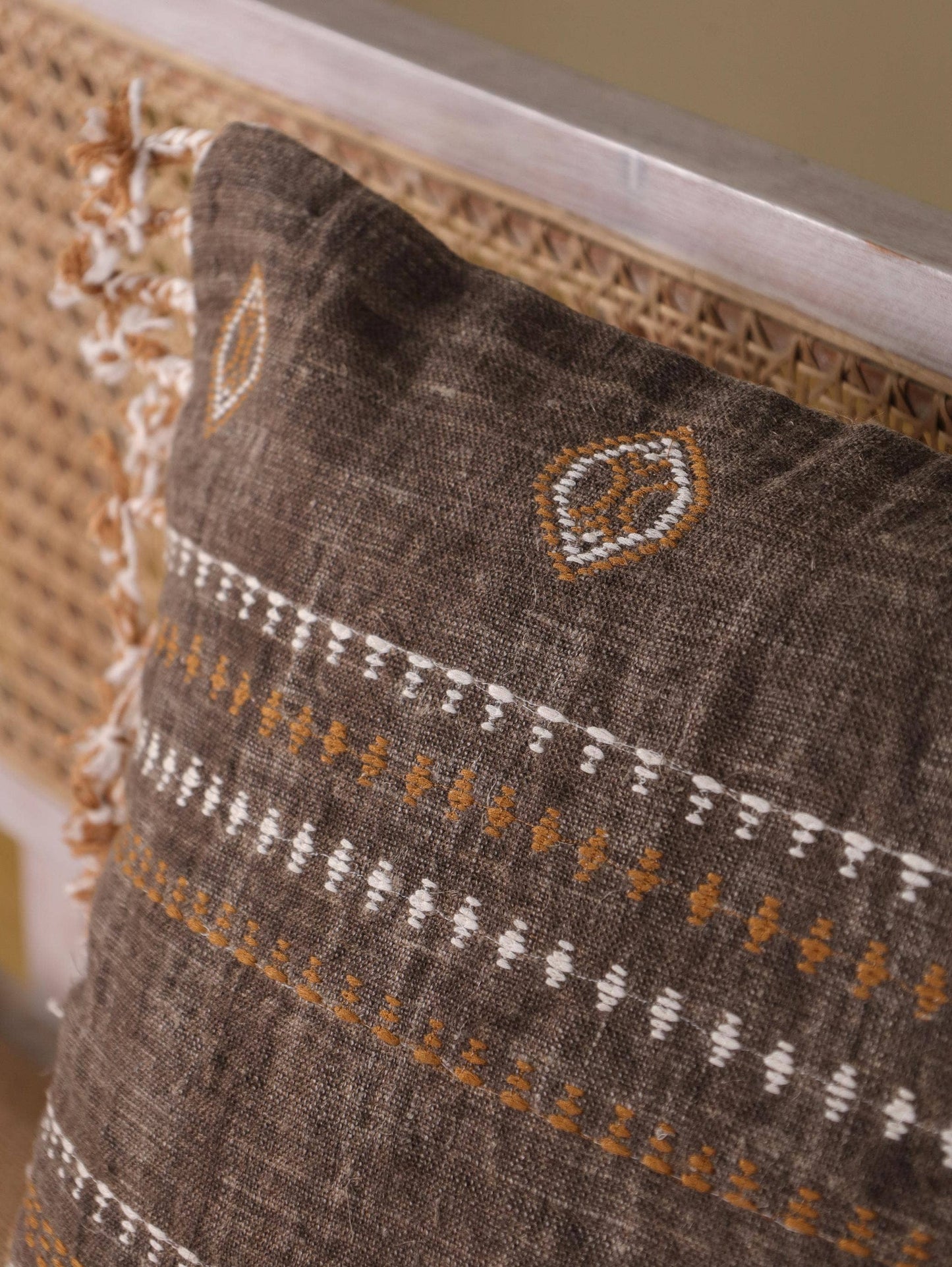 Brown Square Decorative Cactus Silk Pillow Cover for Home: Without Pillow Insert