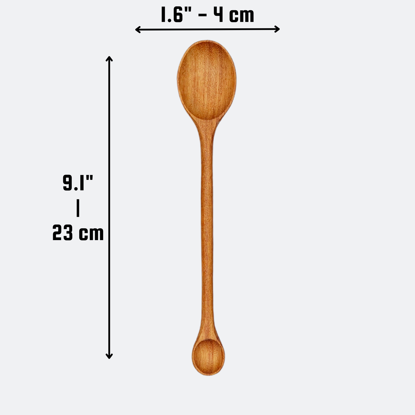 2 Heads Wooden Condiment Spoon - Kitchen Serving Utensils