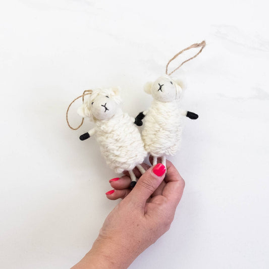 Ornament - Standing White Sheep