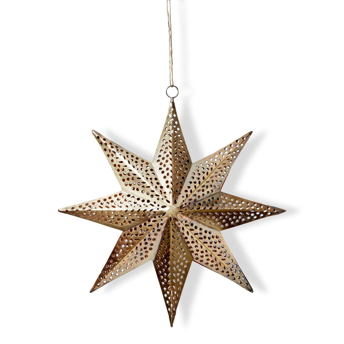 Christmas Star Hanging Decor in Antique Brass / 100% iron
